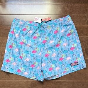 Vineyard Vines Blue Flamingo Swim Shorts